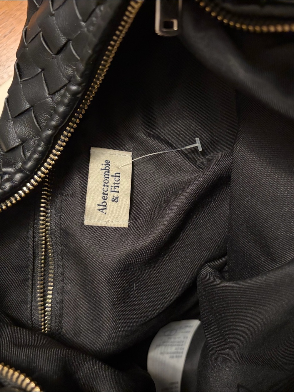 Abercrombie & Fitch Black Woven Hobo Bag - Picture 3 of 3